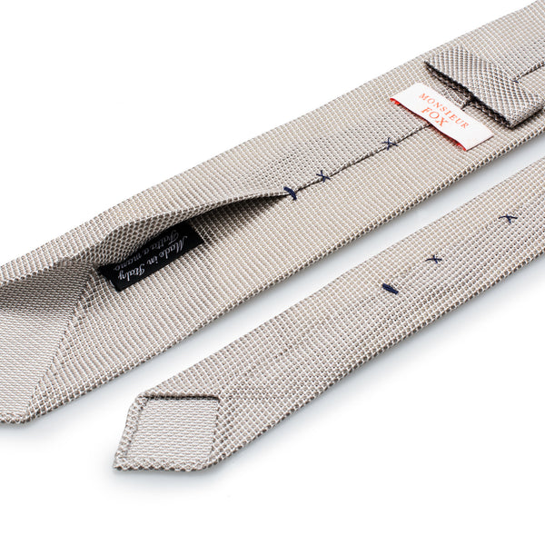 Cream Grenadine Tie - Handcrafted in Italy – Monsieur Fox