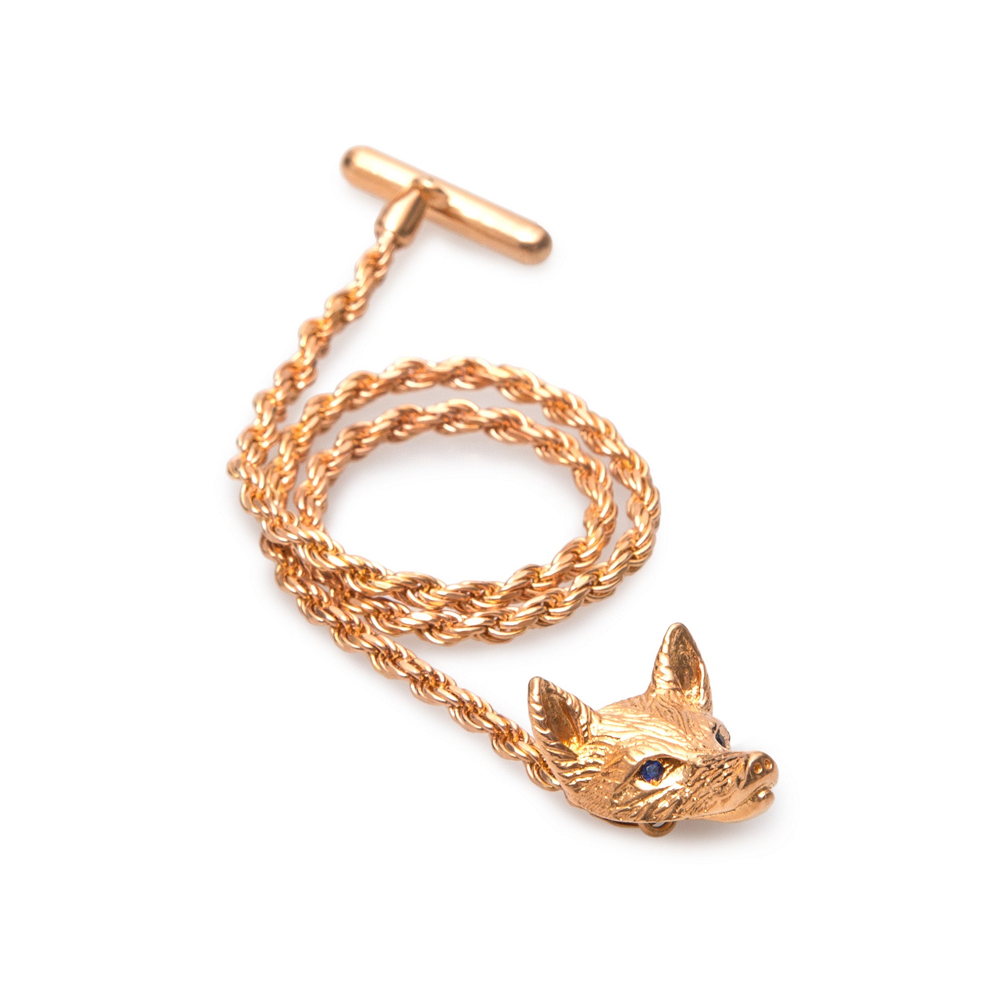 Rose Gold Fox Lapel Chain