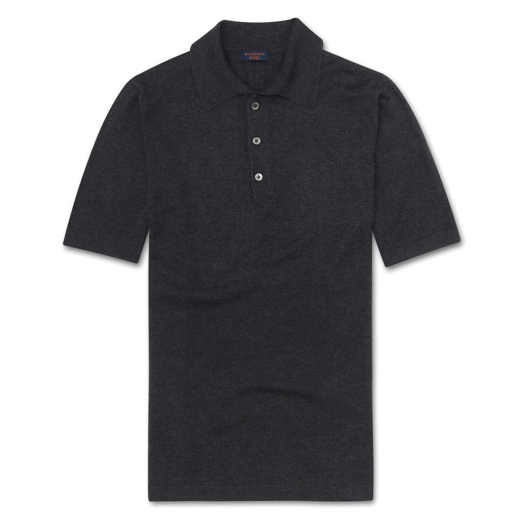 Short Sleeve Polo - Charcoal Grey