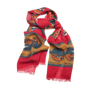 Around the World Scarf - Red