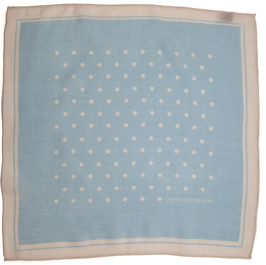 Polka Dot Square - Light Blue