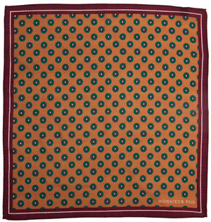 Autumn Green and Burgundy Dots