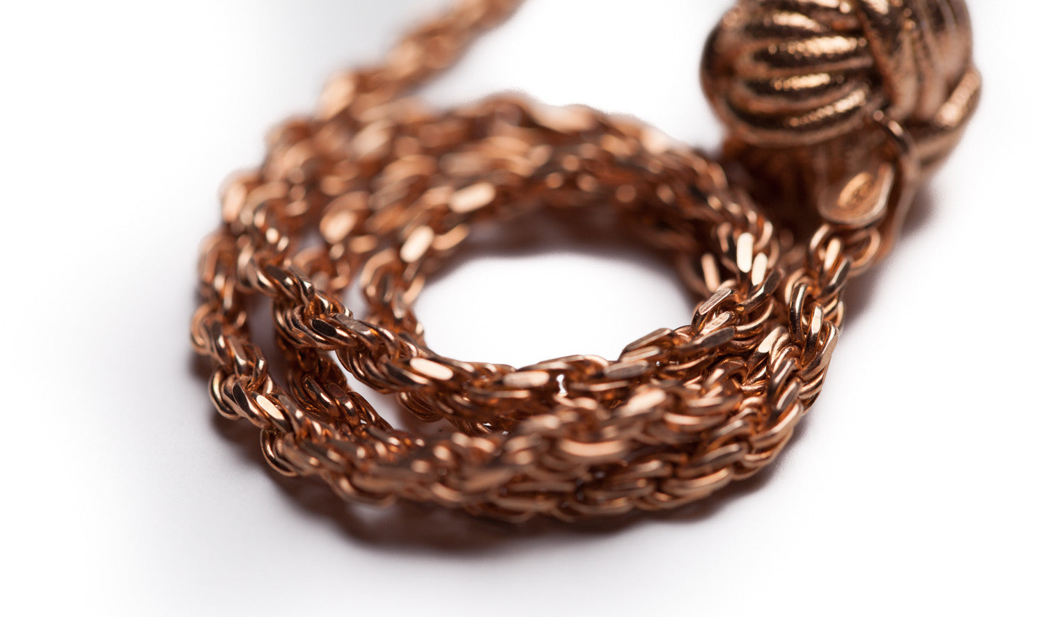 Infinity Knot Rose Gold Lapel Chain
